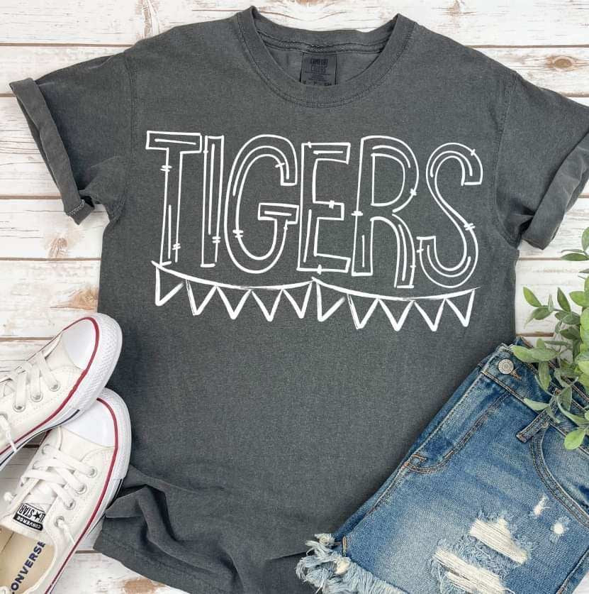 Tigers white banner 35876 DTF transfer