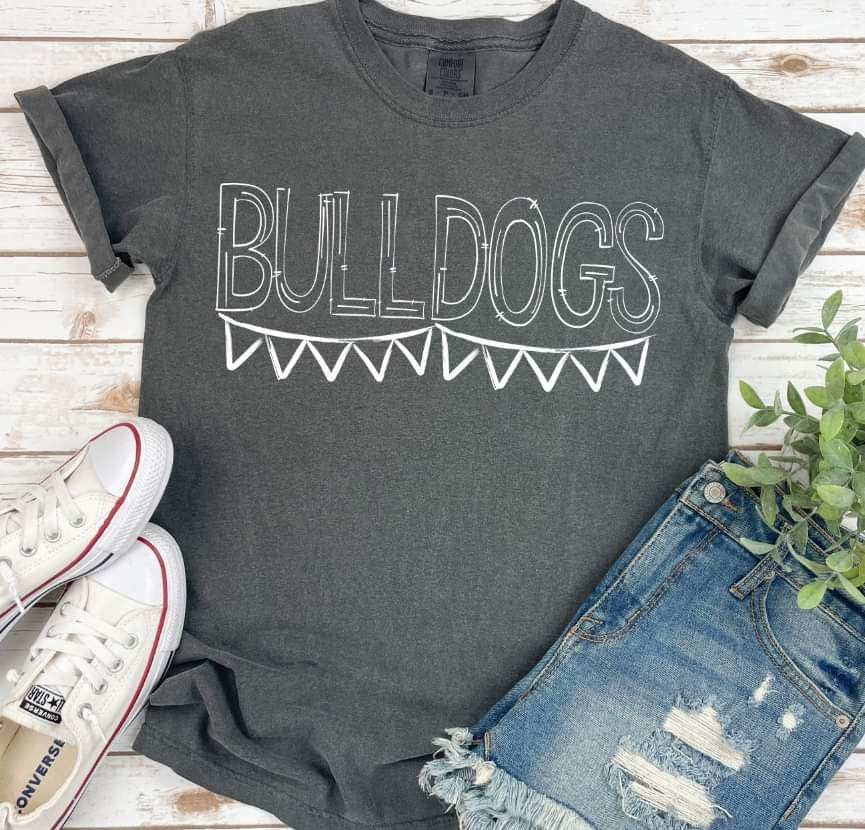 Bulldogs white banner 35875 DTF transfer