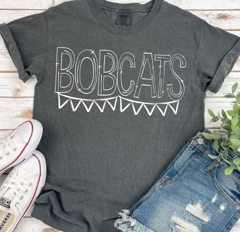 Bobcats white banner 35872 DTF transfer
