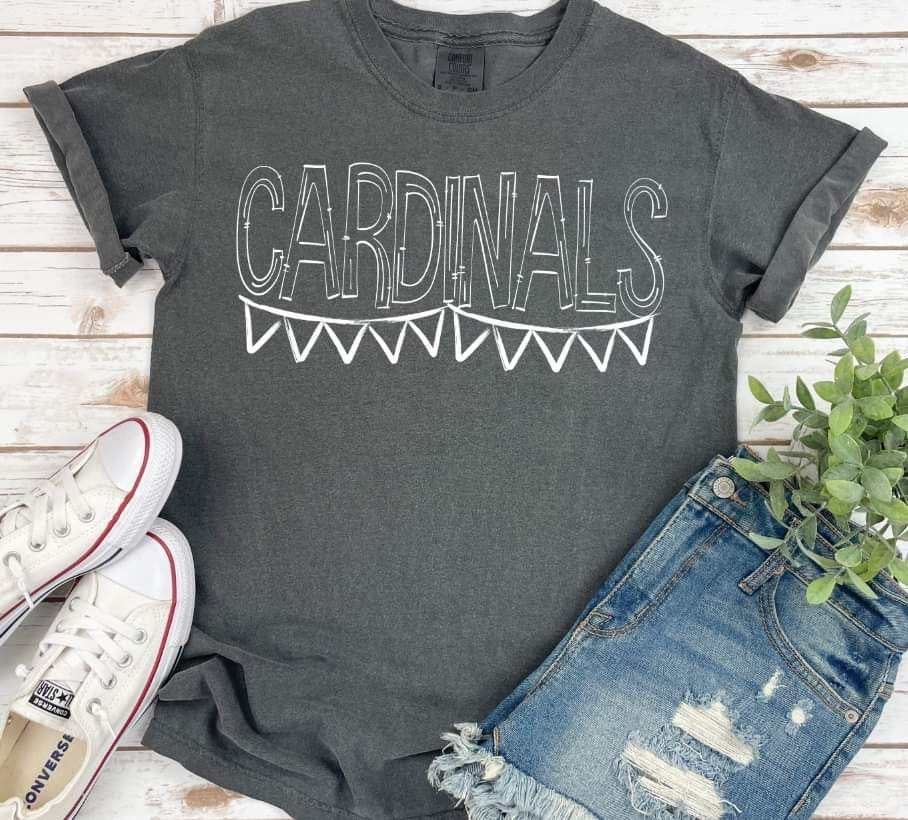 Cardinals white banner 35870 DTF transfer