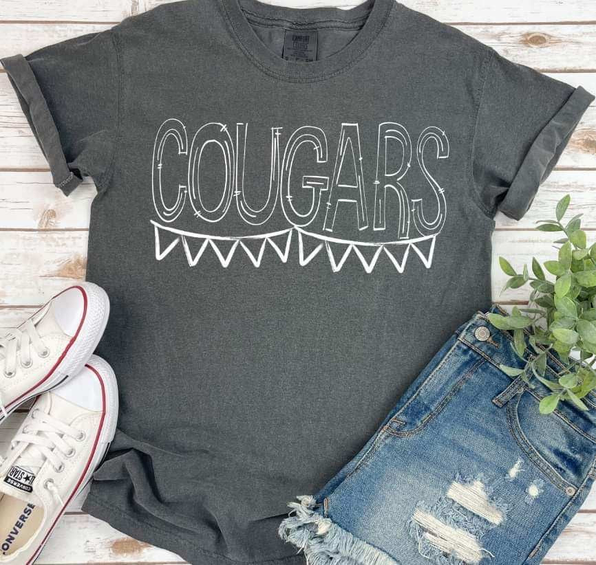Cougars white banner 35867 DTF transfer