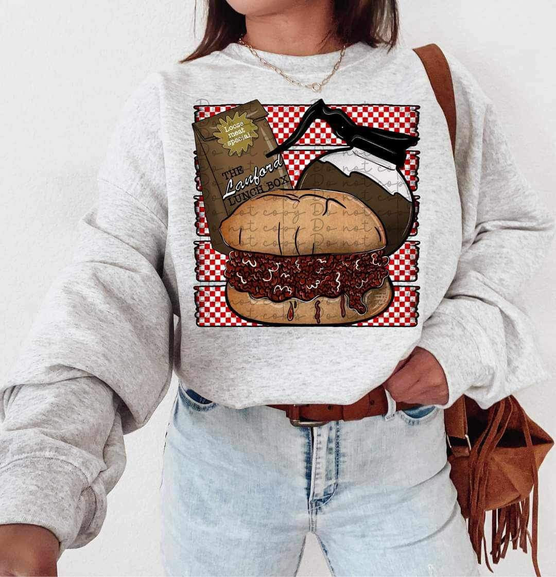 The landlord lunchbox (burger and coffee) 15838 DTF Transfer