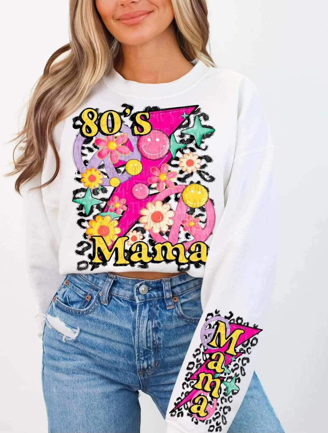 80’s mama FRONT (cstage) 25858 DTF transfer