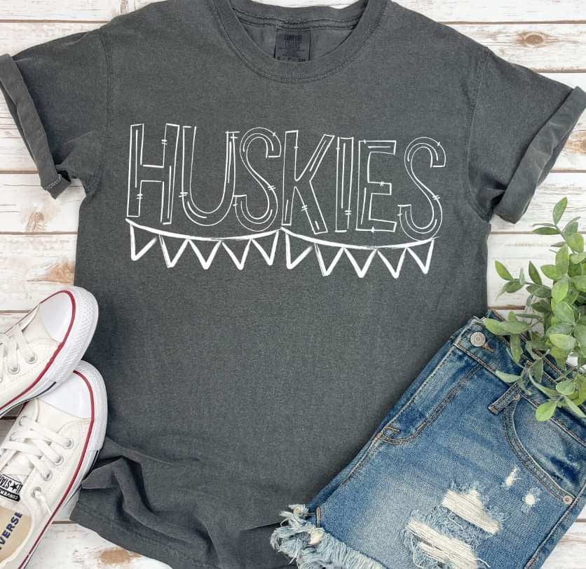 Huskies white banner 35859 DTF transfer
