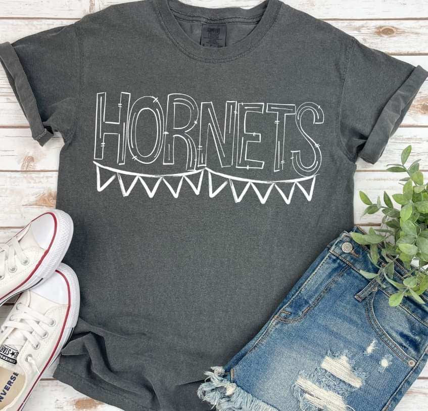 Hornets white banner 35858 DTF transfer