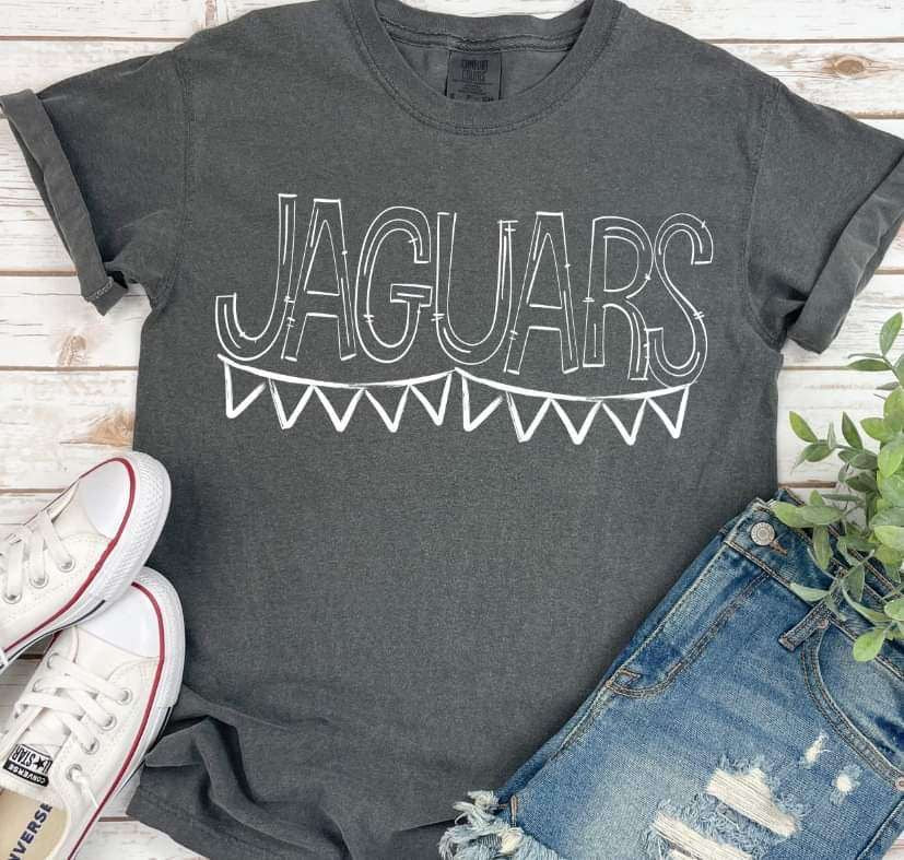 Jaguars white banner 35855 DTF transfer
