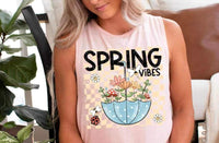 Spring vibes umbrella 25872 DTF transfer