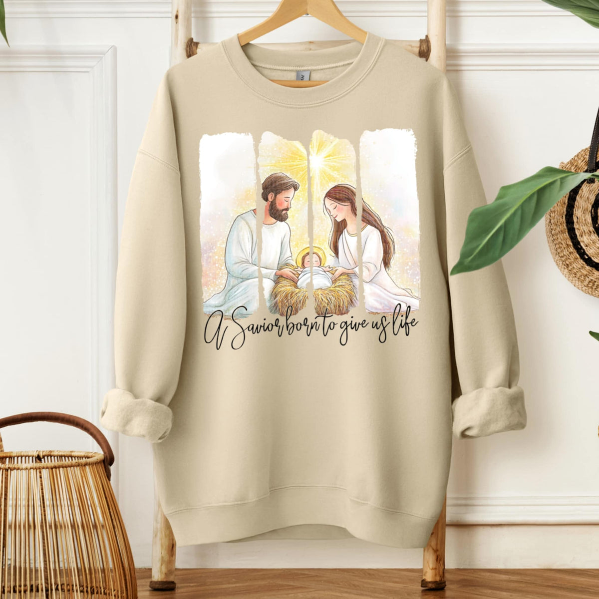 A Savior Born Brushstrokes SDD DTF transfer