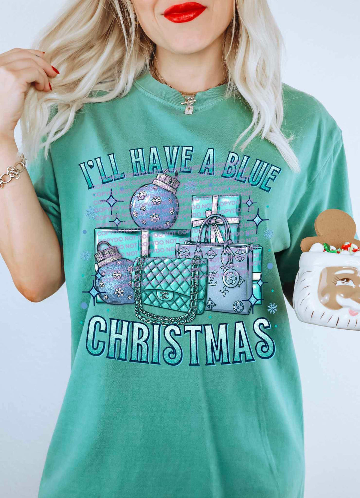 I’ll have a blue Christmas (blue luxury items) 15868 DTF Transfer
