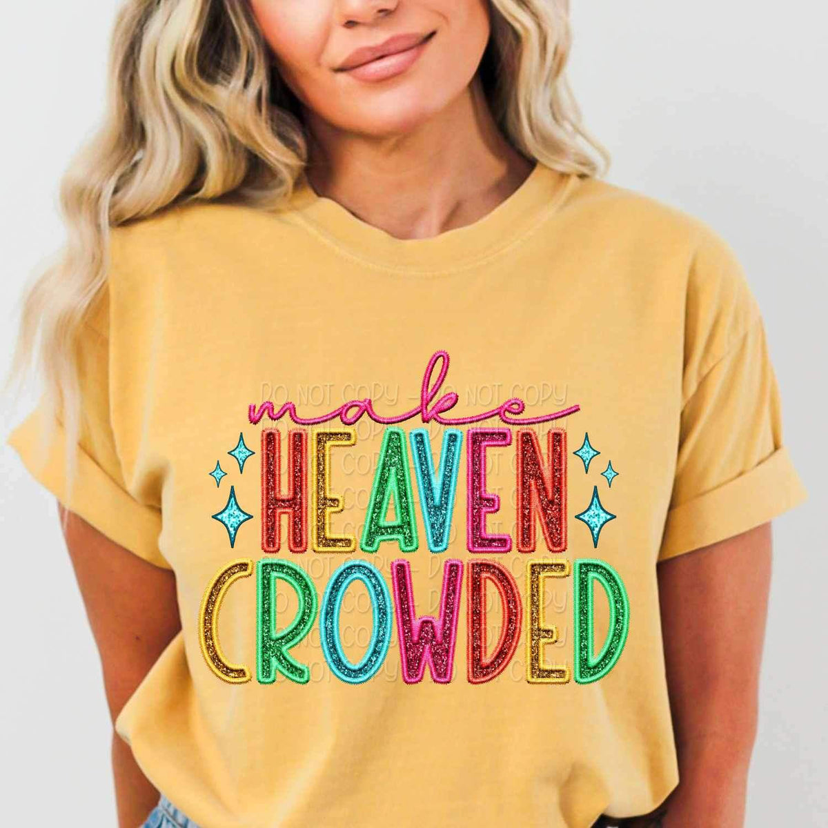 Make heaven crowded rainbow font 25889 DTF transfer