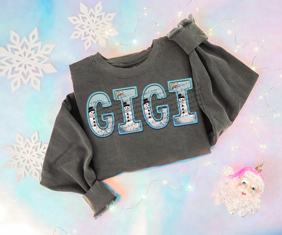 Gigi faux embroidery (blue winter) 30631 DTF transfers
