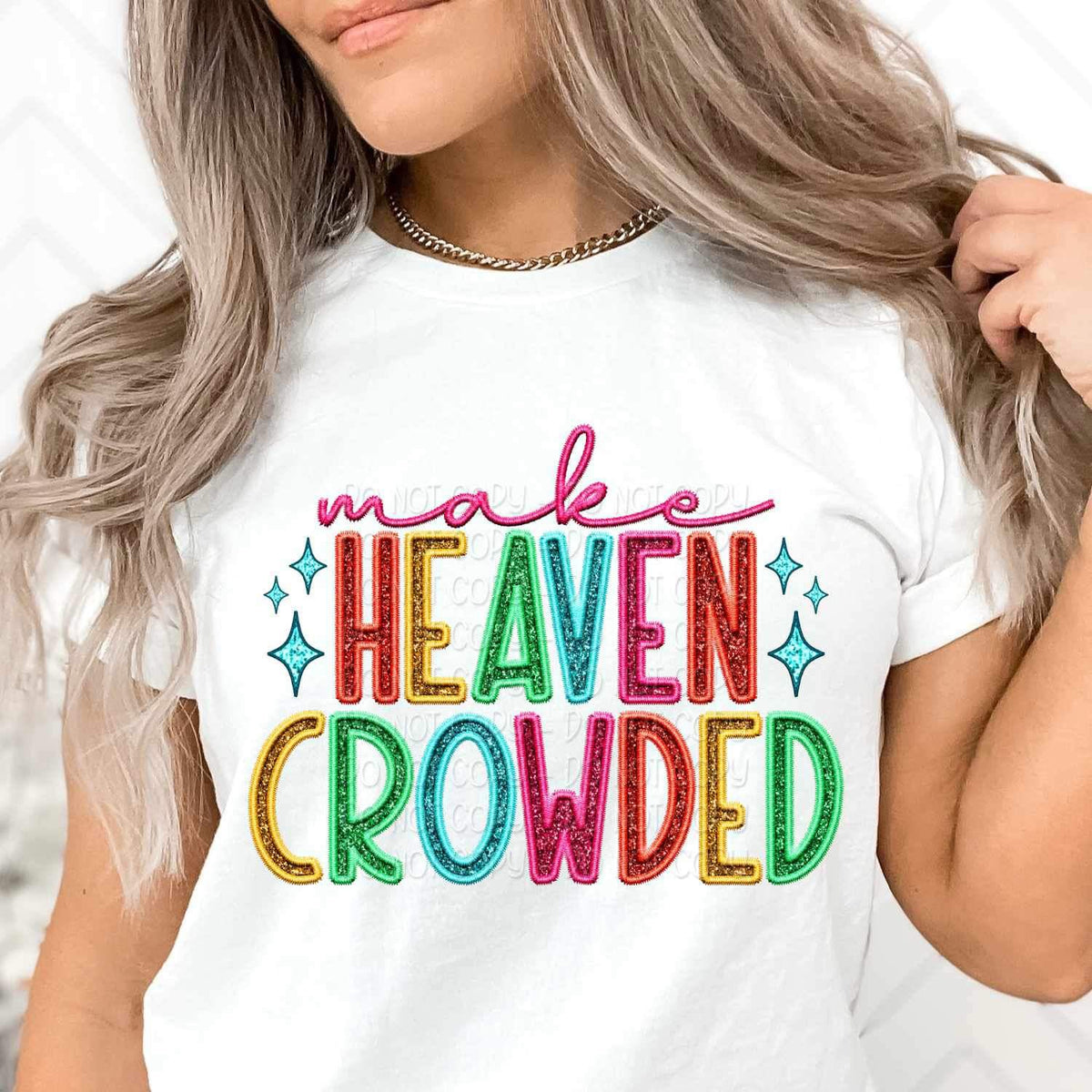 Make heaven crowded rainbow font 25889 DTF transfer