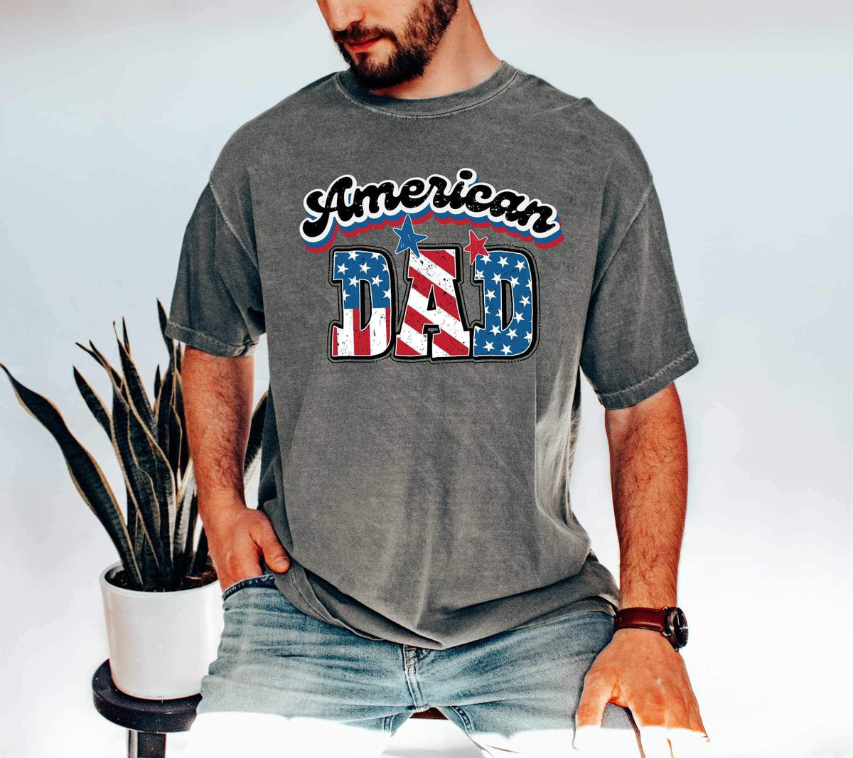 American dad patriotic font 25895 DTF transfer