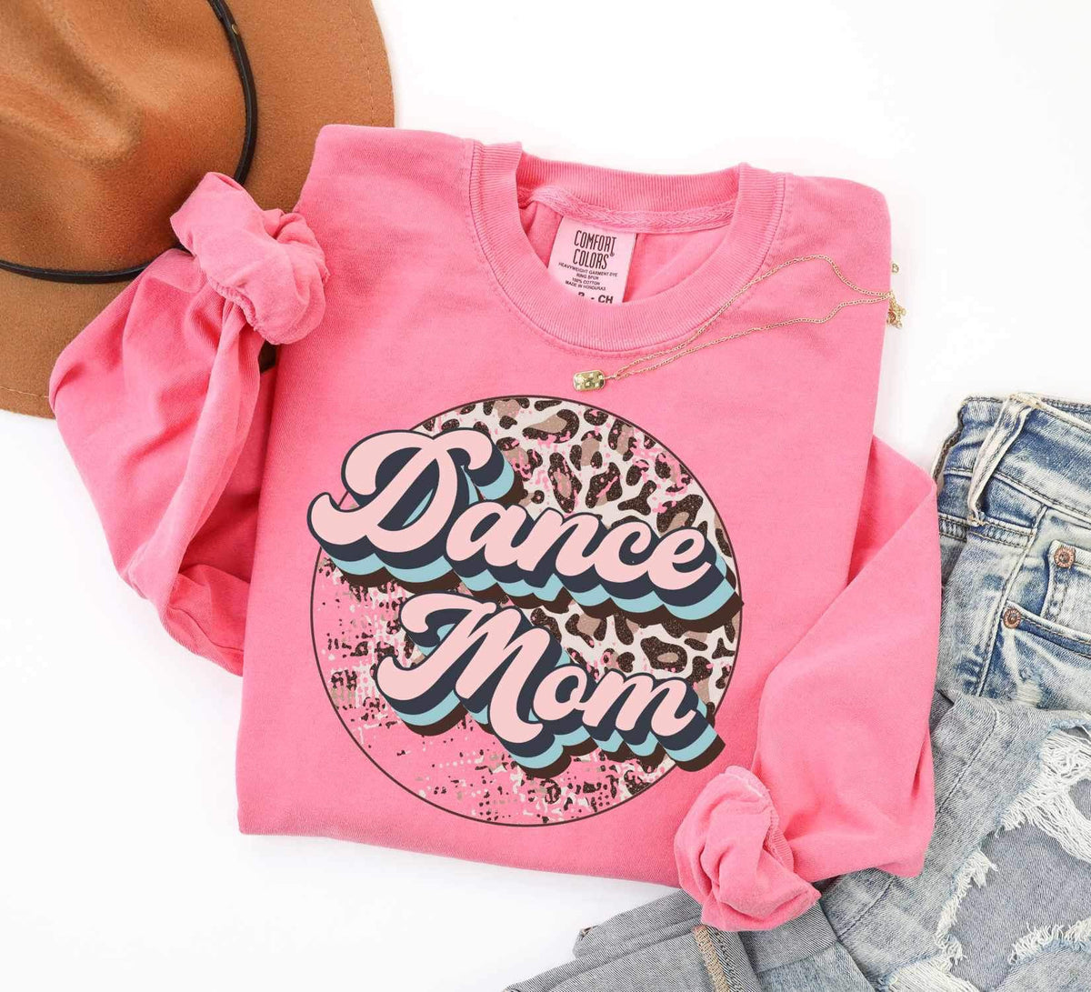 Dance mom leopard circle 25921 DTF transfer