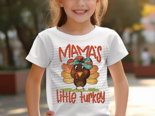 Mamas little turkey (girl) 30656 DTF transfers