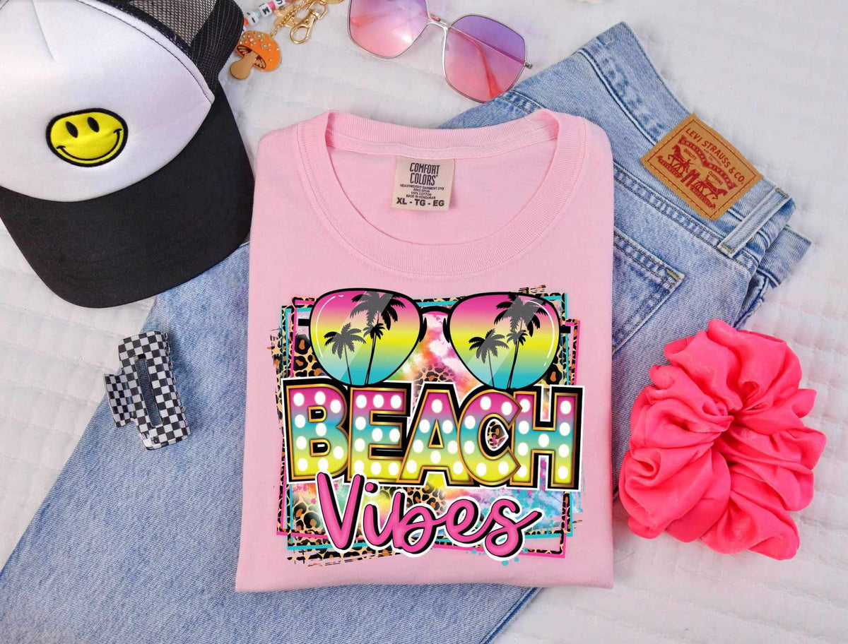 Beach vibes sunglasses 25913 DTF transfer