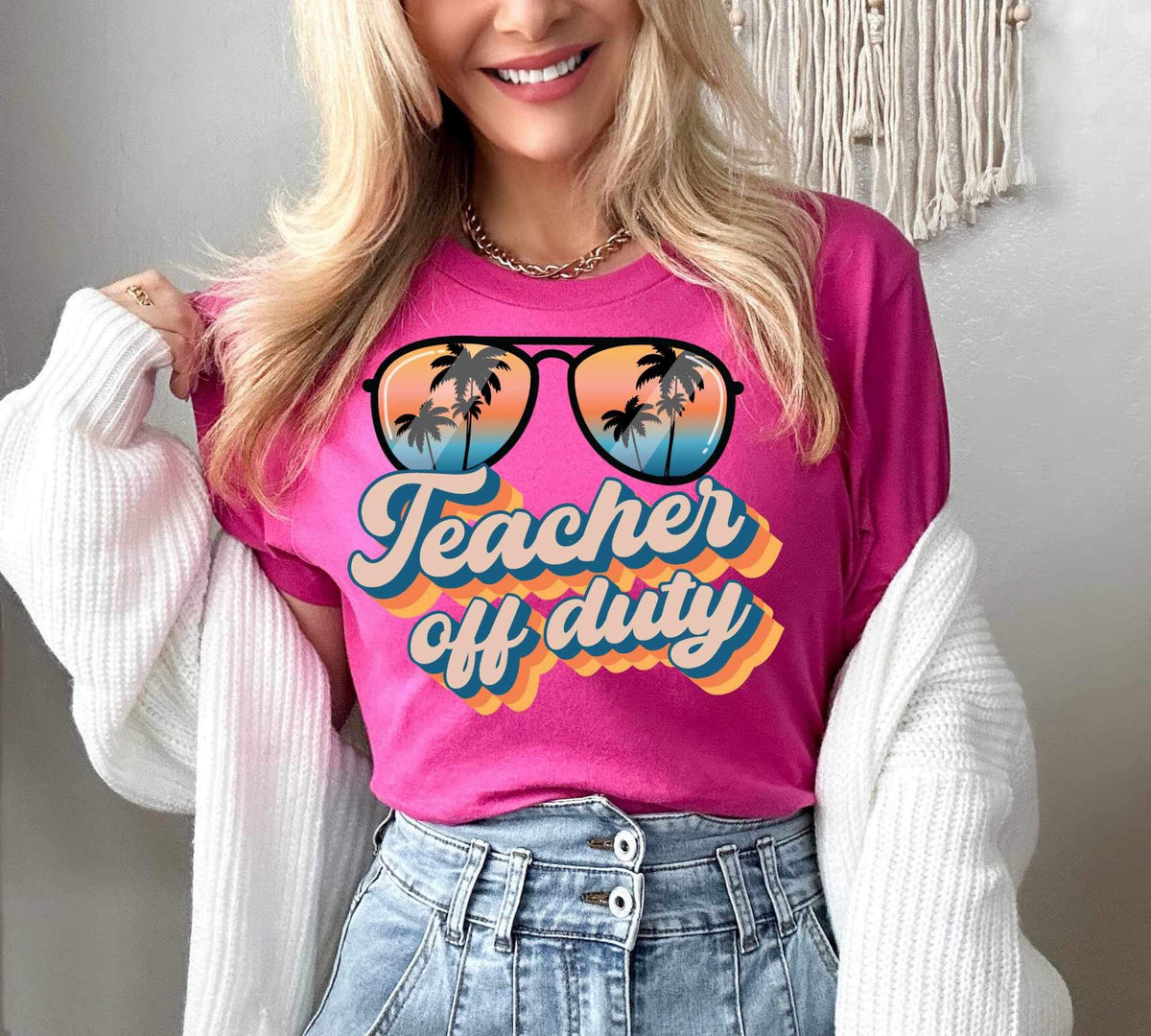 Teacher off duty sunglasses 25911 DTF transfer