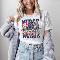 American nurse stacked patriotic bolt 25928 DTF transfer