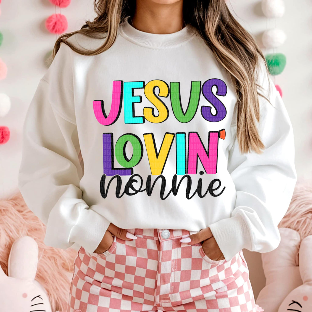 Jesus lovin nonnie (SDD) 96078 DTF transfer
