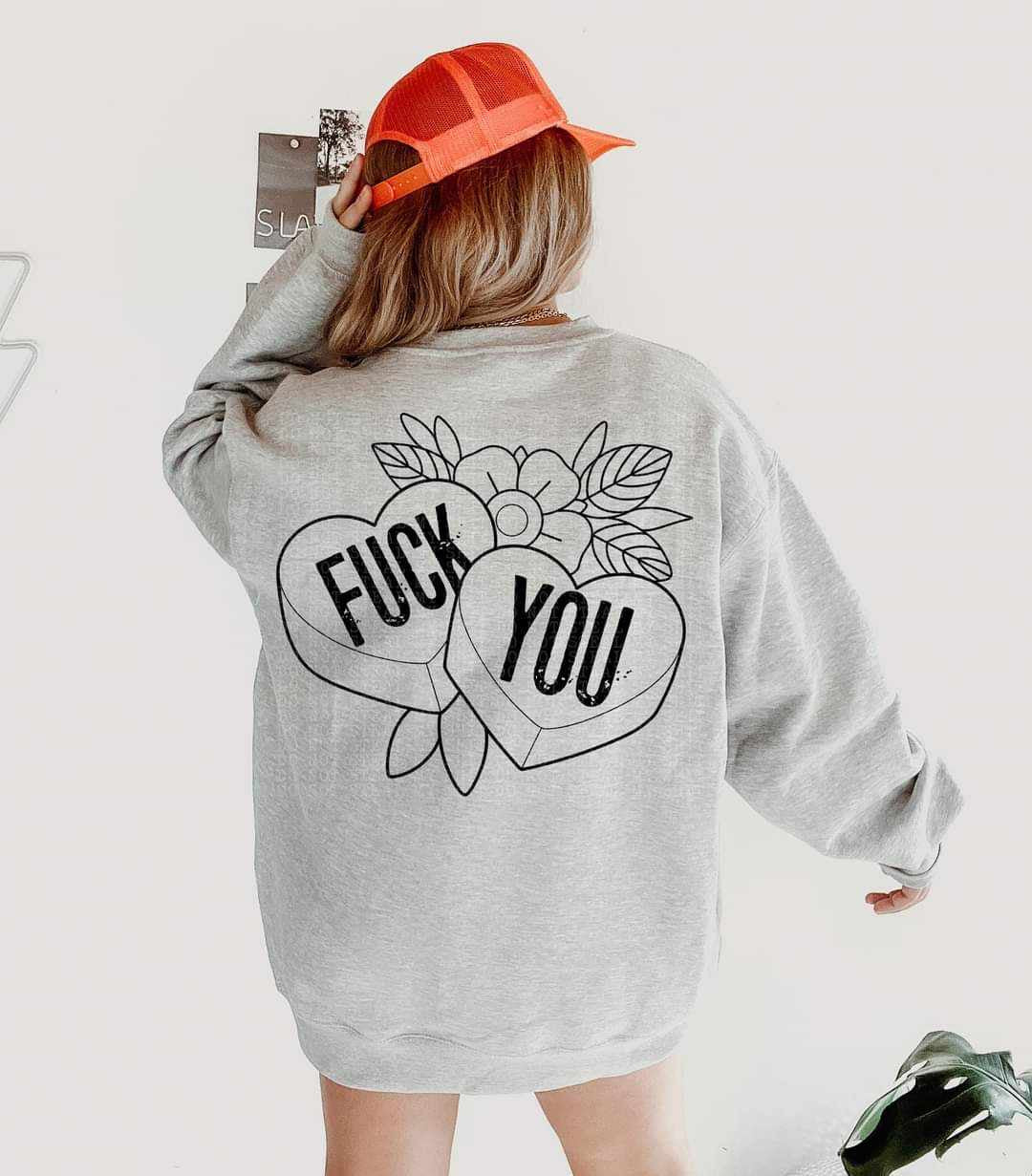 Fuck you hearts 35955 DTF transfer