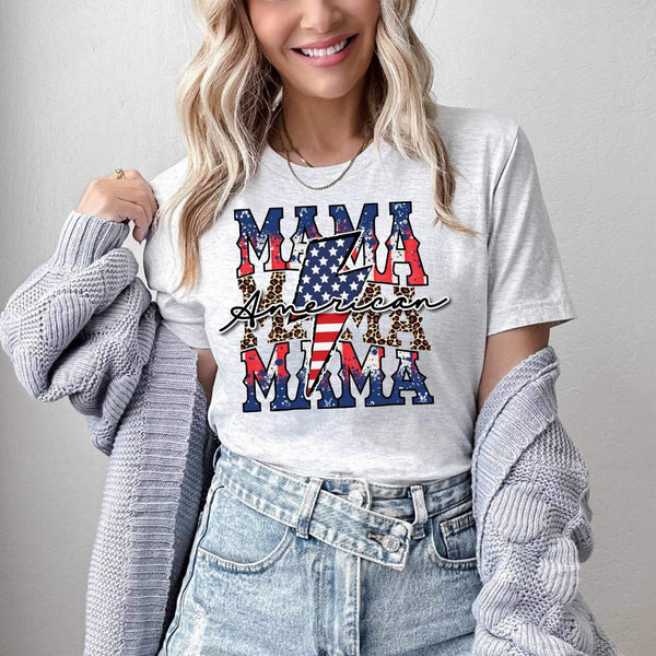 American mama stacked patriotic bolt 25927 DTF transfer