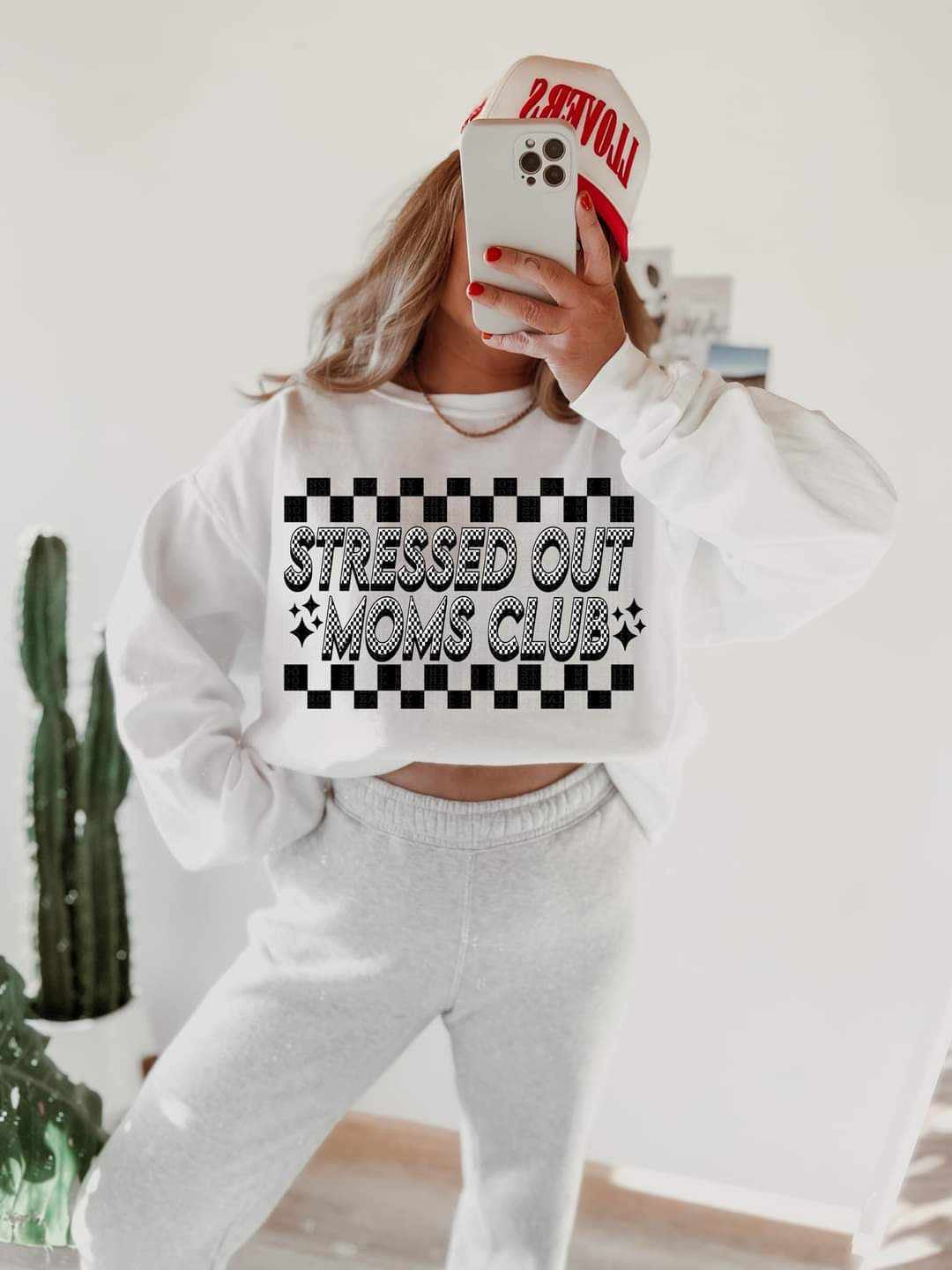 Stressed out moms club 35952 DTF transfer