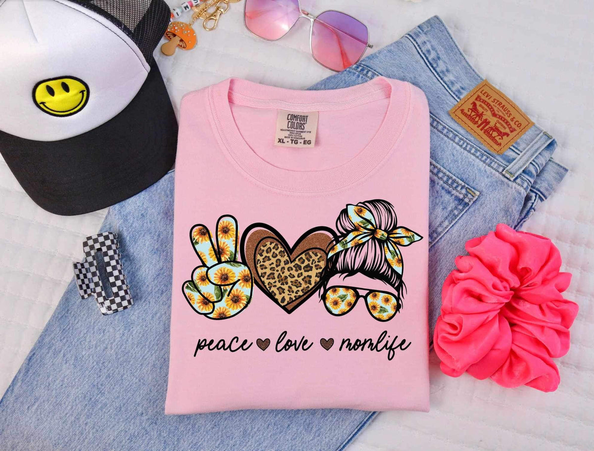 Peace love mom life 25941 DTF transfer