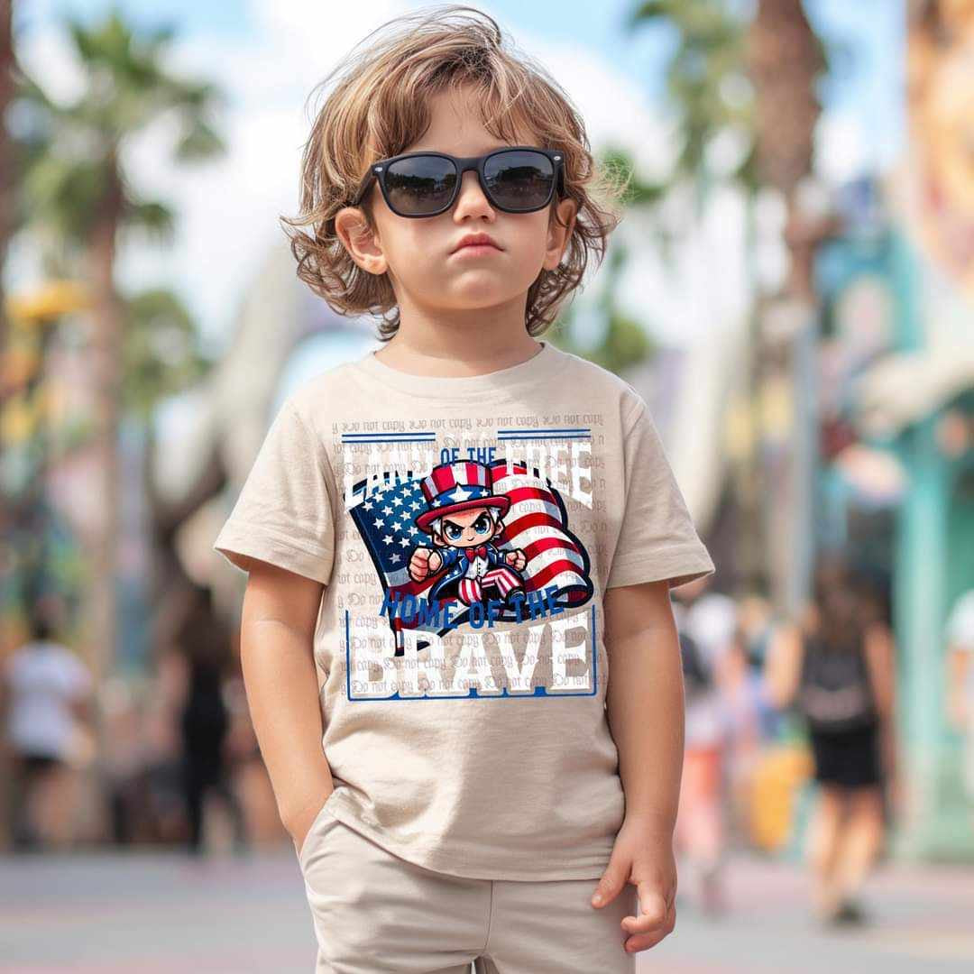 Land of the free home of the brave character (MCDD) 35972 DTF transfer