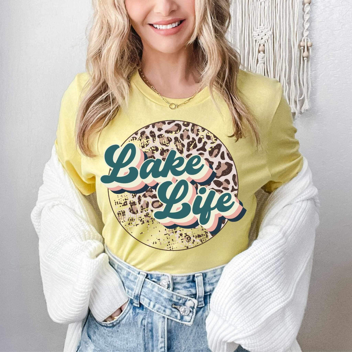 Lake life leopard circle 25906 DTF transfer