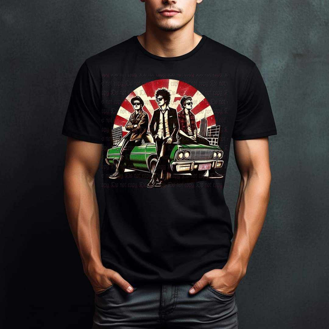 Boys with green car (MCDD) 35968 DTF transfer