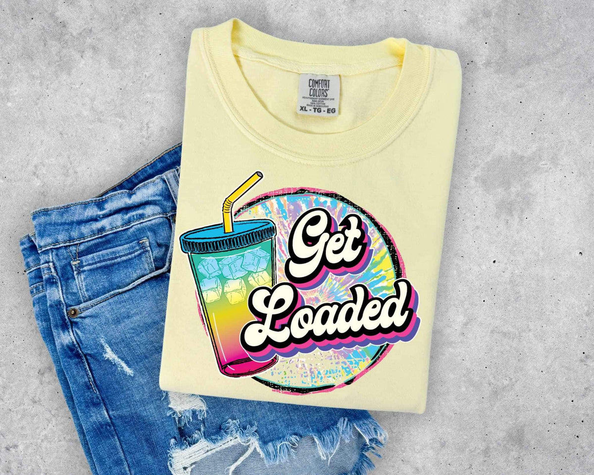 Get loaded colorful drink 25905 DTF transfer