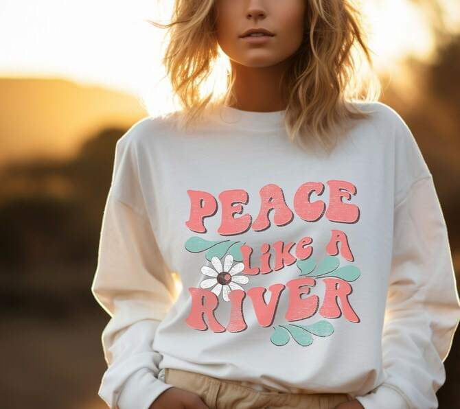 Peace like a river 25996 DTF transfer