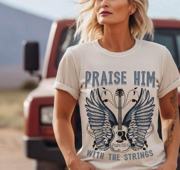 Praise him with the strings 25994 DTF transfer