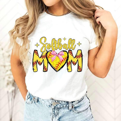 Softball mom pink bow 25988 DTF transfer