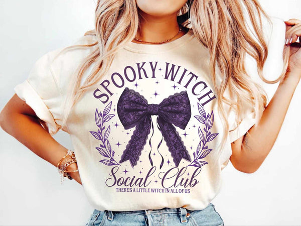 Spooky witch social club purple (WSB) 36031 DTF transfer