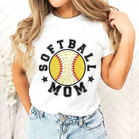 Softball mom yellow leopard ball 25987 DTF transfer