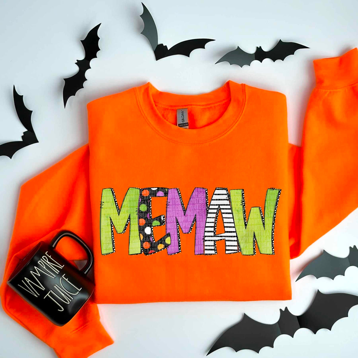 Memaw Halloween font 55655 DTF transfer