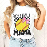 Softball mama ball with bow 25985 DTF transfer