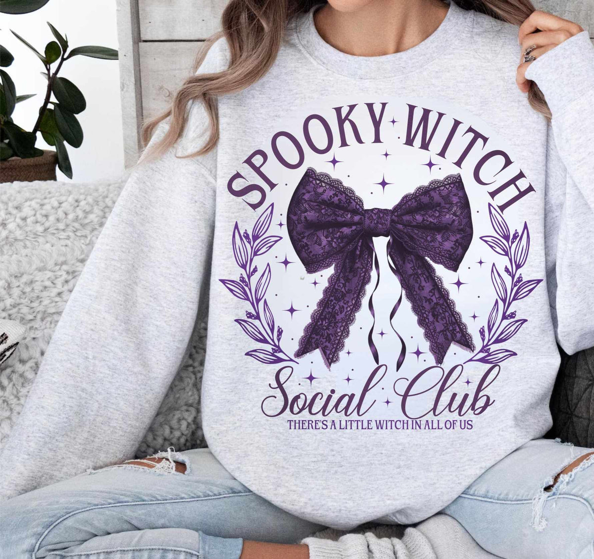 Spooky witch social club purple (WSB) 36031 DTF transfer