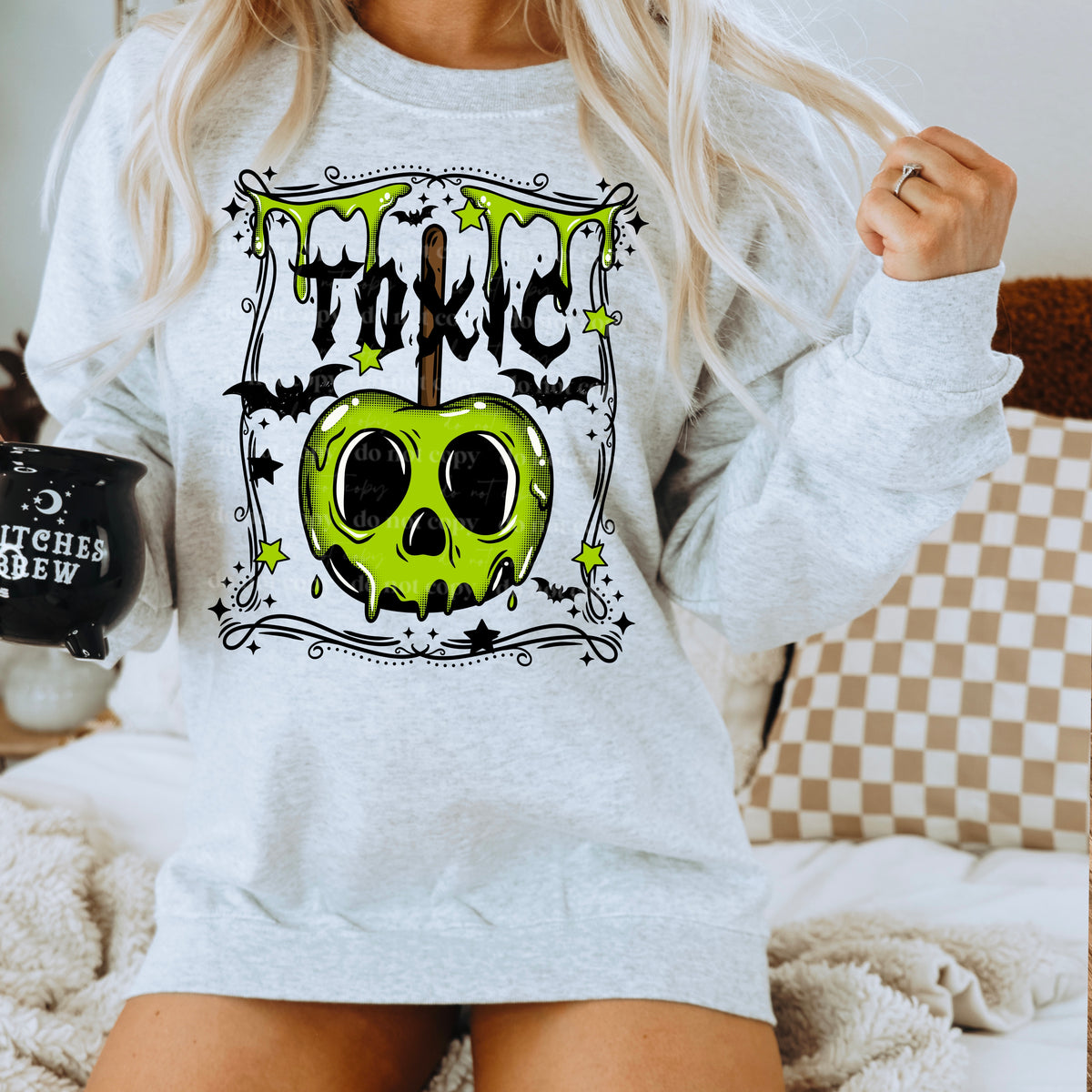 Toxic green apple CSC DTF transfer