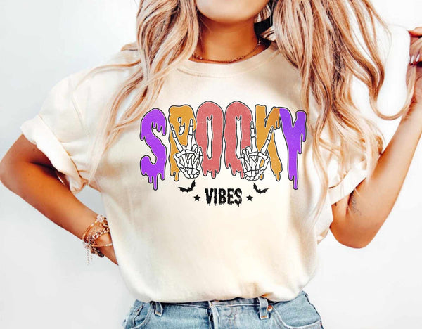 Spooky vibes peace signs (WSB) 36028 DTF transfer
