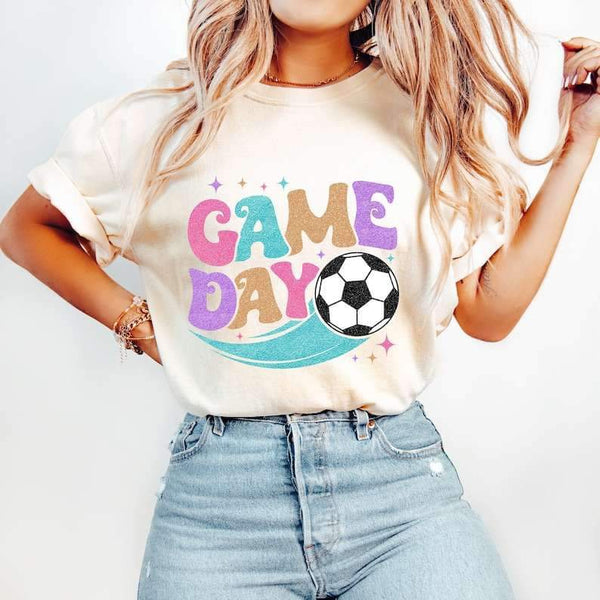 Game day colorful with soccer 25983 DTF transfer