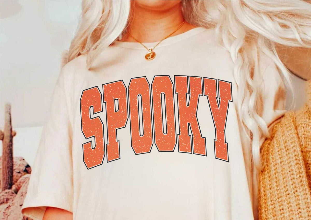Spooky orange varsity (WSB) 36029 DTF transfer