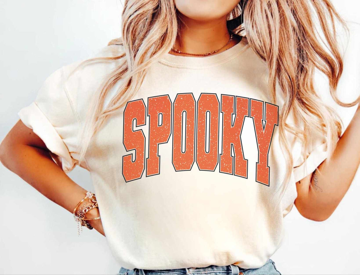 Spooky orange varsity (WSB) 36029 DTF transfer