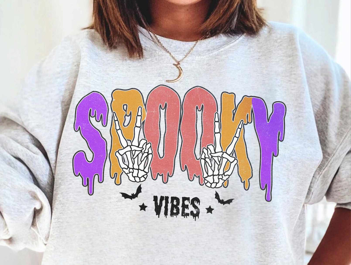 Spooky vibes peace signs (WSB) 36028 DTF transfer