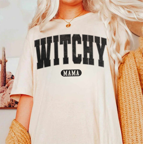 Witchy mama black varsity (WSB) 36017 DTF transfer