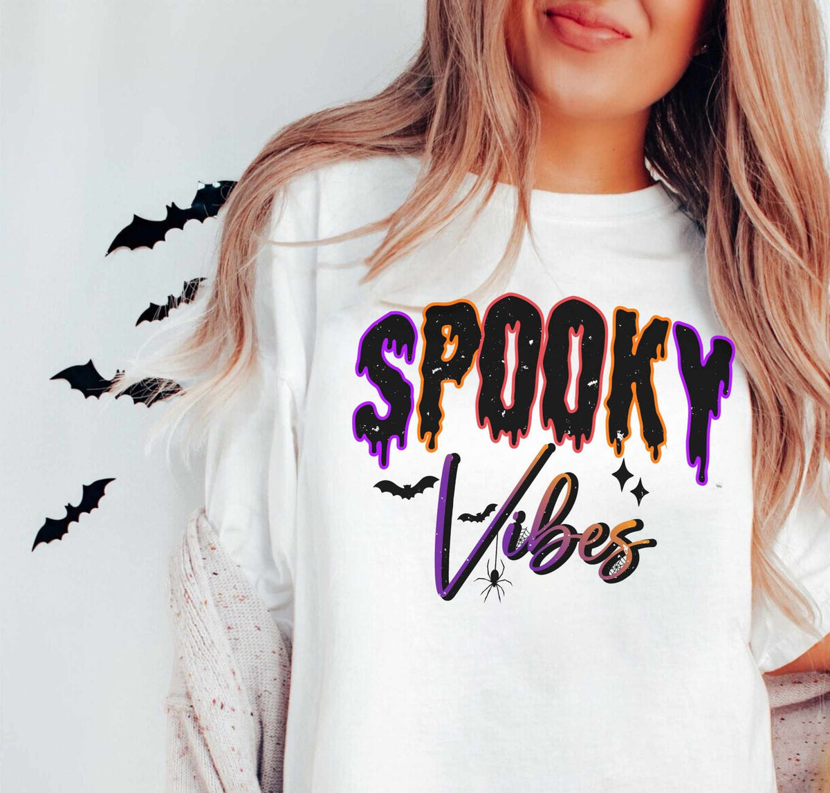 Spooky vibes drippy font (WSB) 36021 DTF transfer