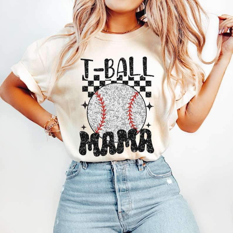 T-ball mama sequin ball 25977 DTF transfer