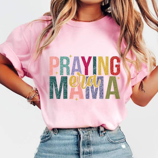Praying mama era colorful glitter 26013 DTF transfer
