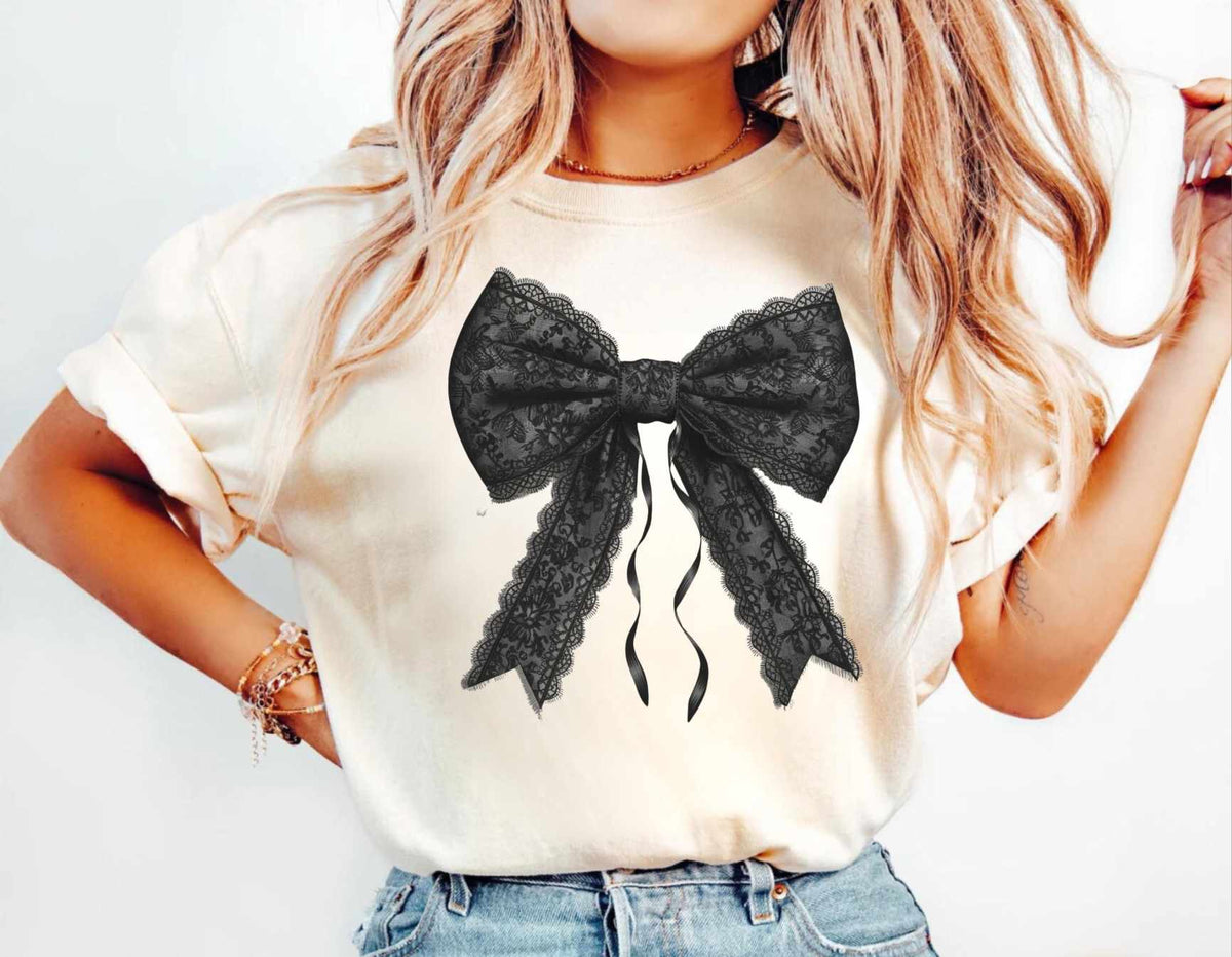 Black lace bow (WSB) 36006 DTF transfer